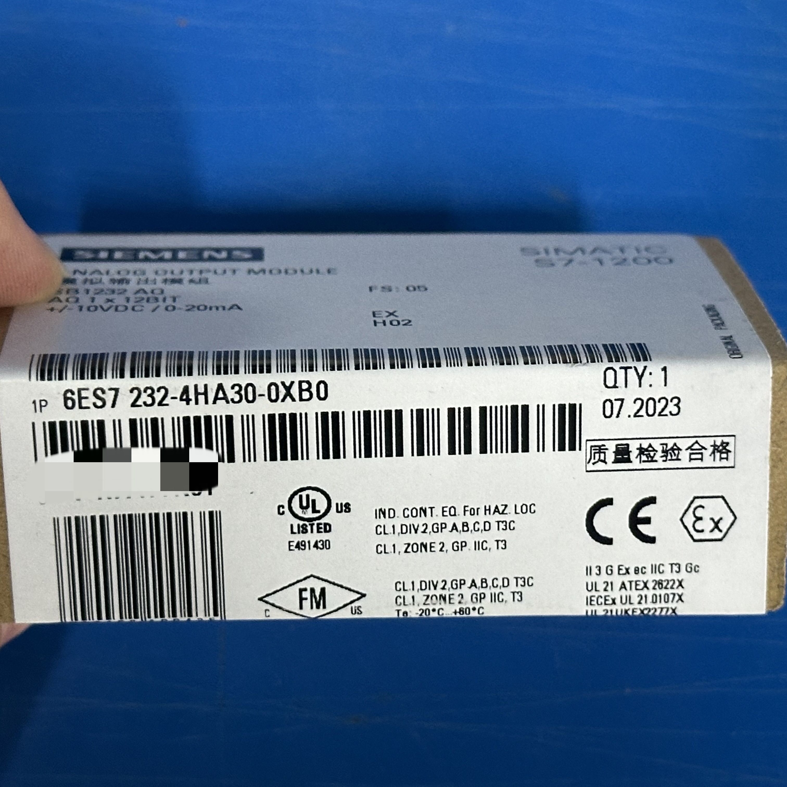 Brand New Original Siemens plc SIMATIC S7-1200 Analog output module SB 1232 6ES7232-4HA30-0XB0