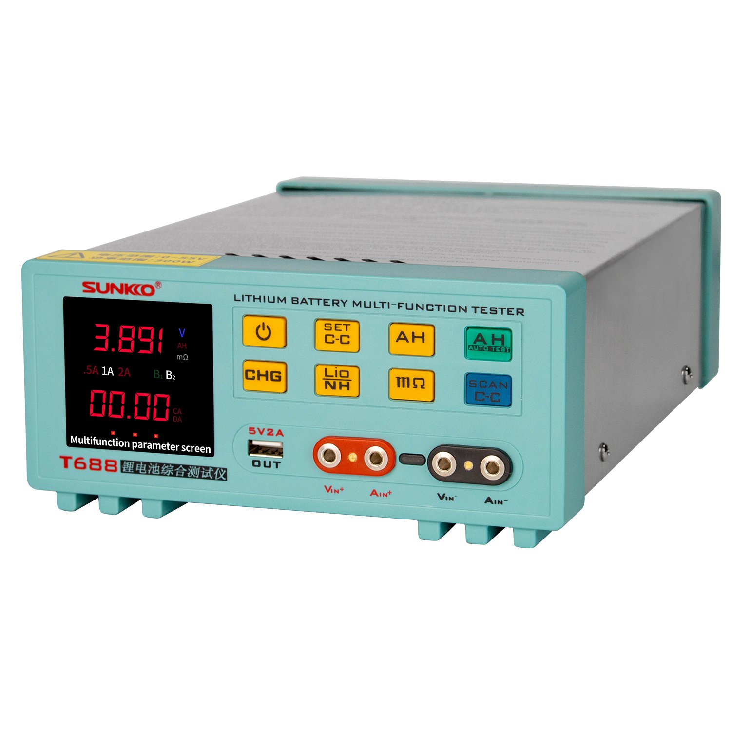 SUNKKO T-688 Comprehensive Tester Lithium Battery Capacity Voltage Internal Resistance Charge and Discharge aging Tester