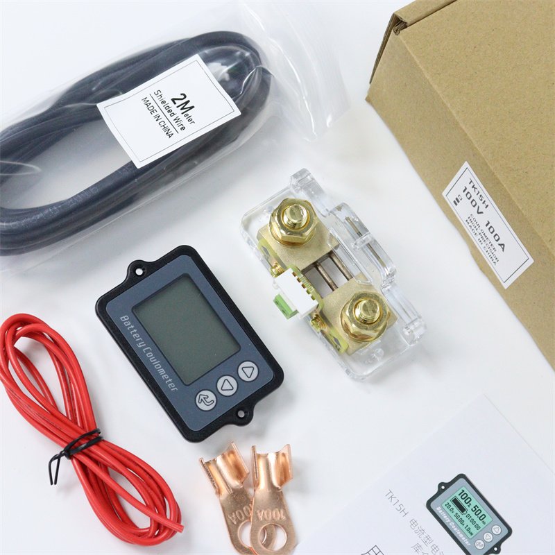 TK15H Battery Coulometer 8-120V 100A High Precision Battery Capacity Tester Voltage Current Power SOC Battery Monitor