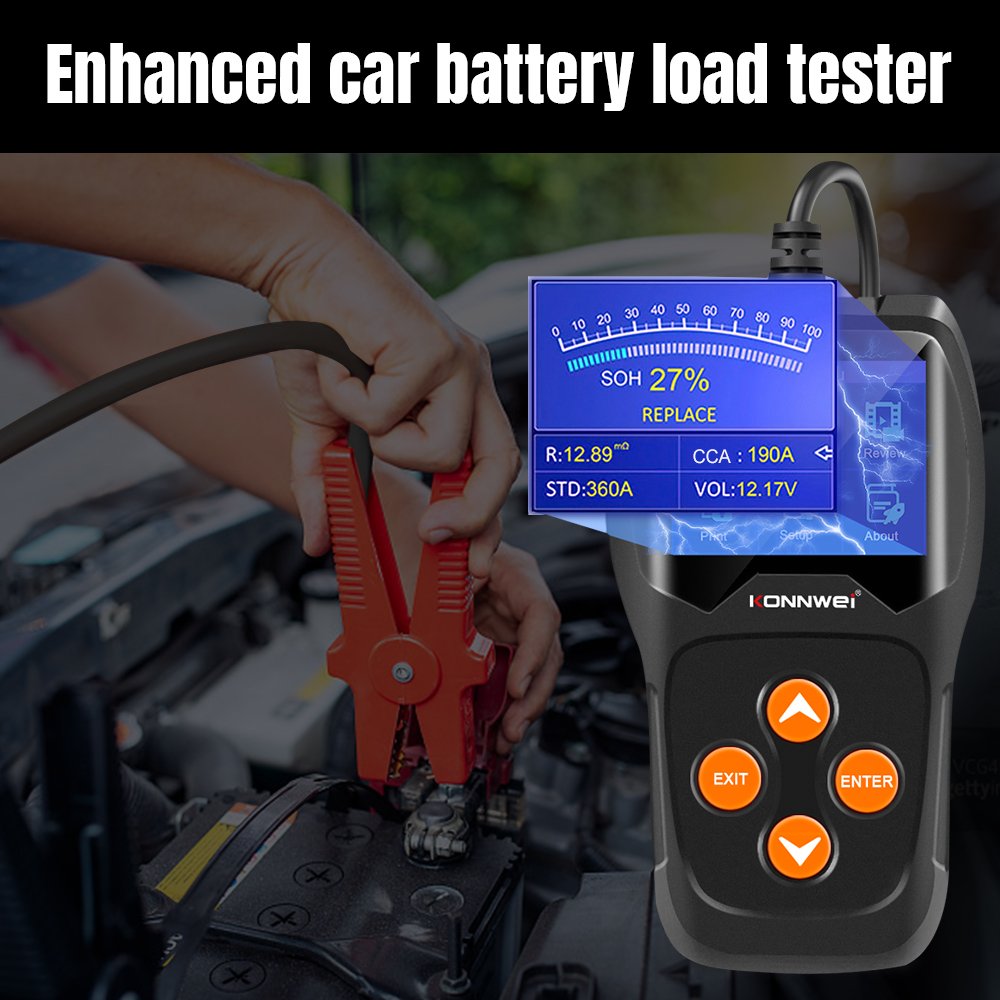 Factory Direct universal car diagnostic tool Konnwei kw600 battery tester Battery health capacity tester for 12V car batteries