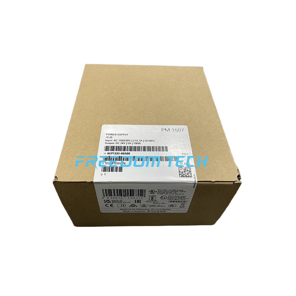 New high quality PM 1507 Regulated Power Supply Module 24V8A 6EP1333-4BA00 for SIMATIC S7-1500 PLC PAC & Dedicated Controllers