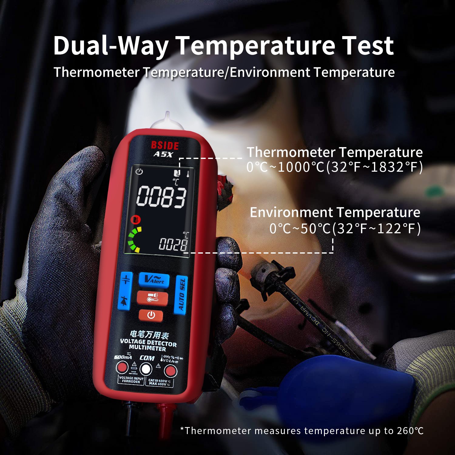 New model A5X digital multimeter All-function lithium battery color screen Voltage tester multimeter