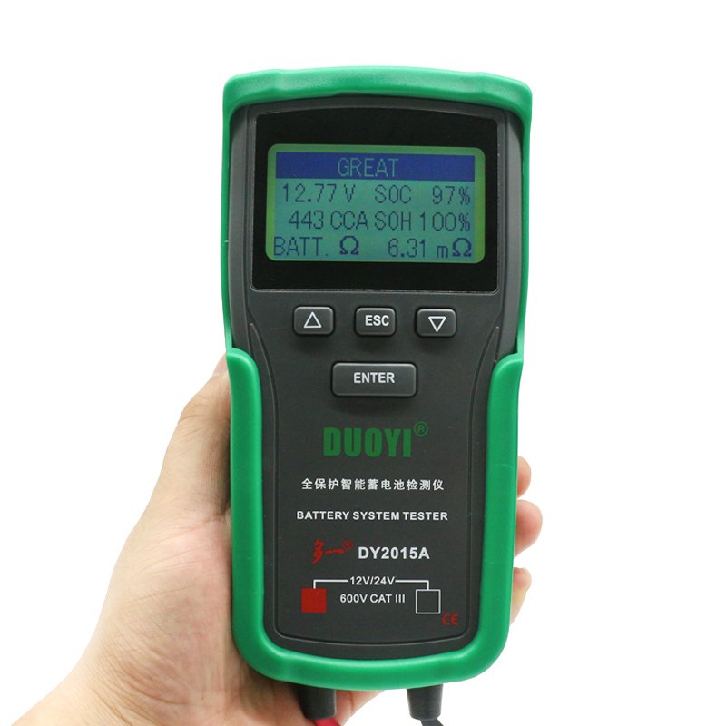 Battery Tester Lead-acid Battery Charge and Discharge Tester DY2015A 12v/24v Battery Internal Resistance Life Detection
