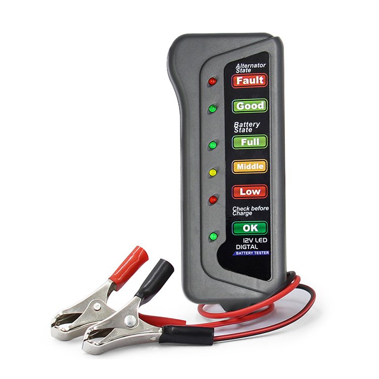 High quality Portable Manufacturer sale 12V Car Motorcycle Tester Fault Detector Battery Tester