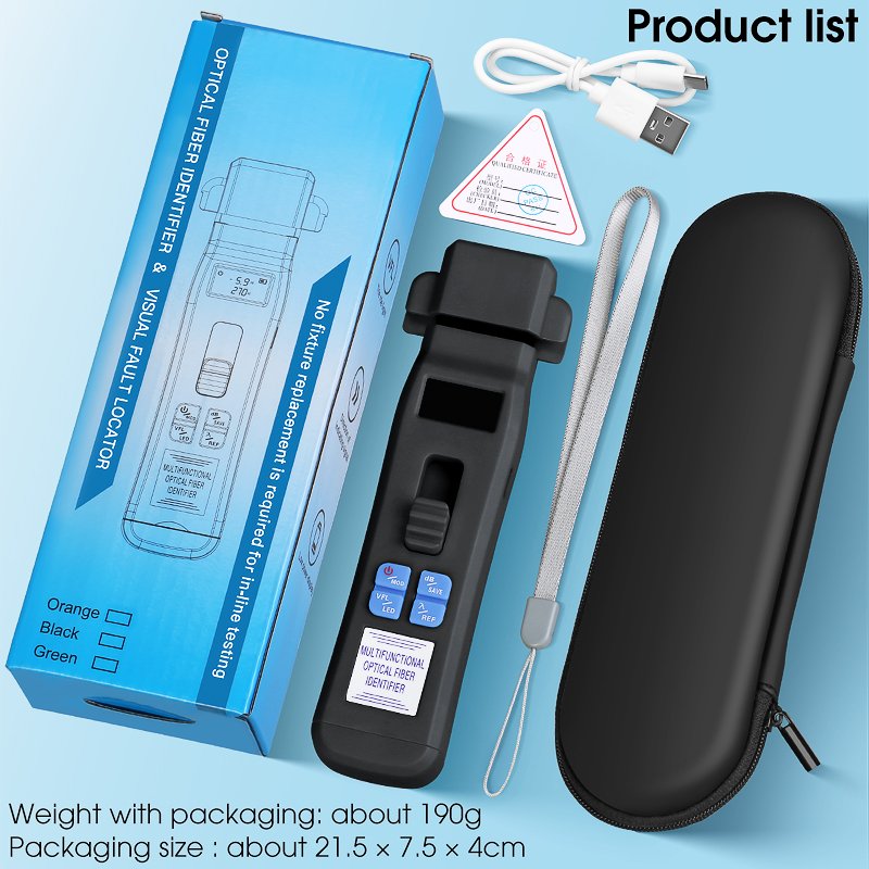 COMPTYCO MINI Charging Type Live Detector Identifier OFI+OPM+30mw VFL+LED Tester 800-1700nm SM MM Black Optic Fiber Identifier