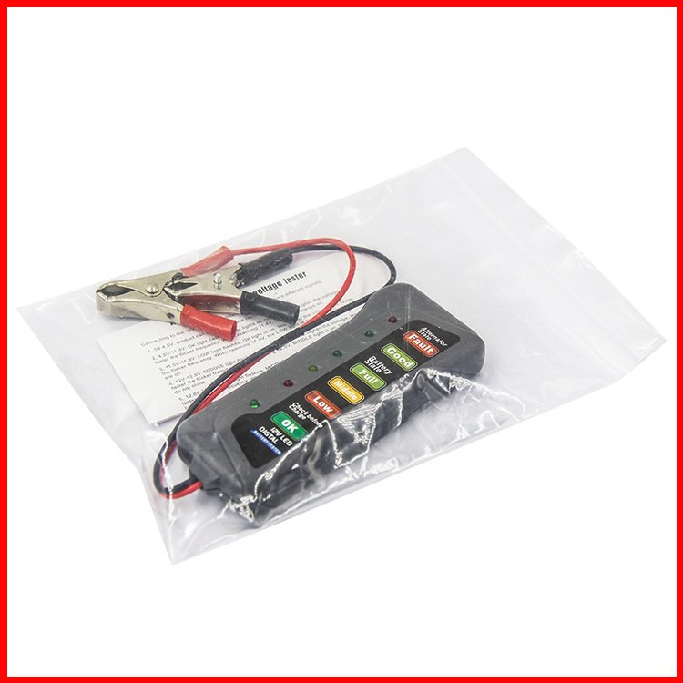 2024 Hot Sale 12V Car Battery Tester Analyzer with 6 LED Light Best Price Diagnostic Tool