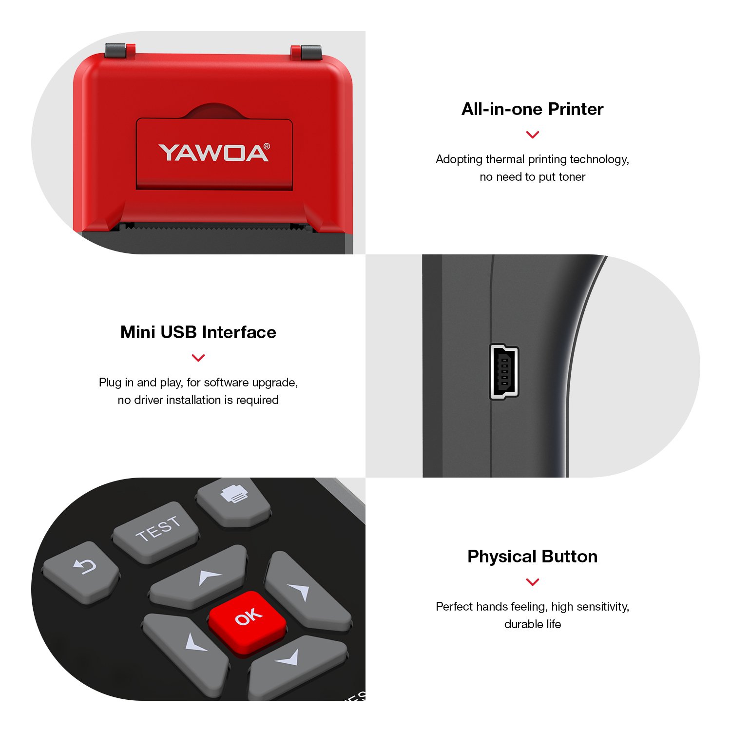 YAWOA BM800 Car Motorcycle Battery Tester 6V 12V 24V Voltage Charger Analyzer With Printing Function car scanner diagnostic tool