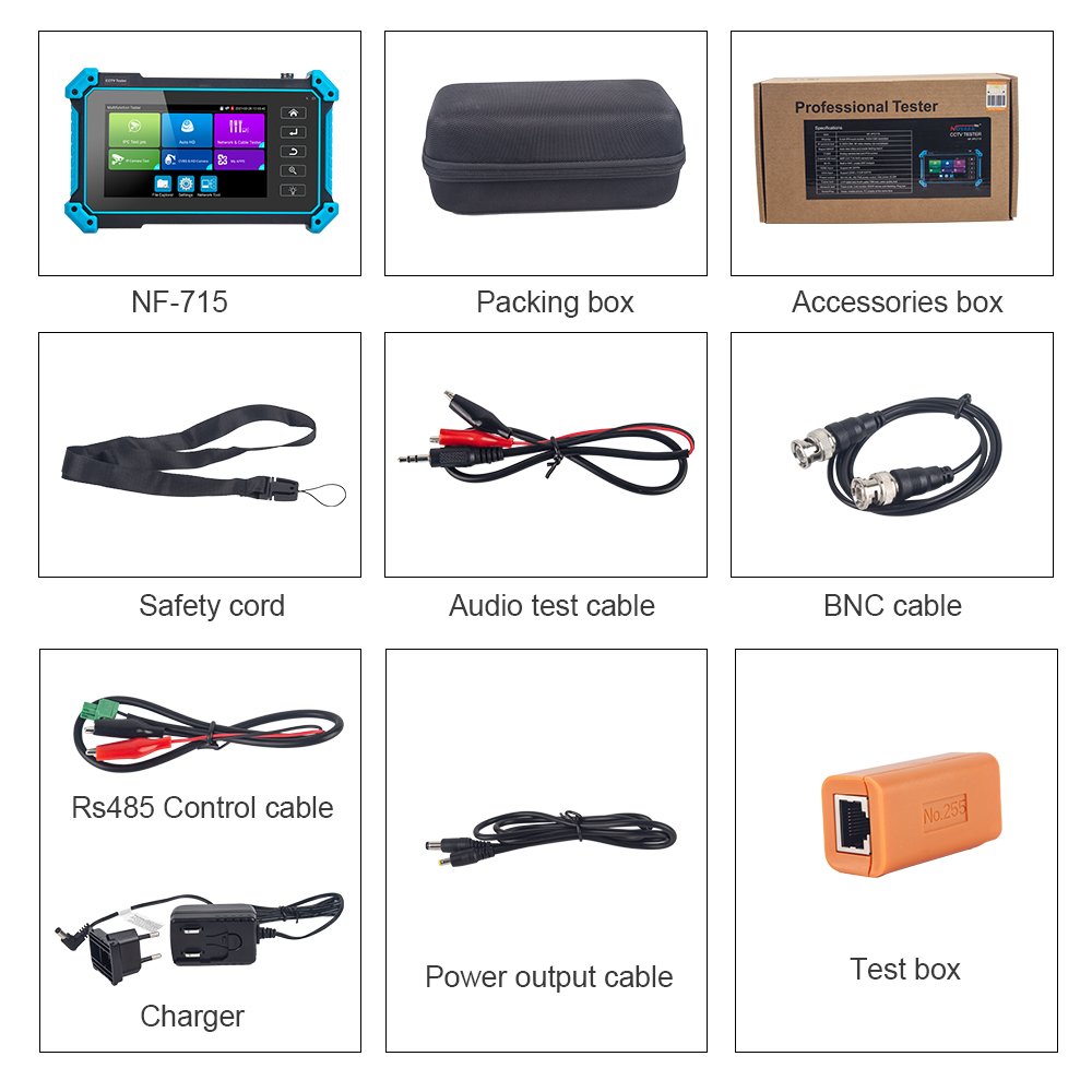 IPC5200C IPC Tester 8MP/AHD/CVI/TV/SDI CCTV Tester with HDMI VGA Input 5.4in CCTV Monitor for IP Camera Tester