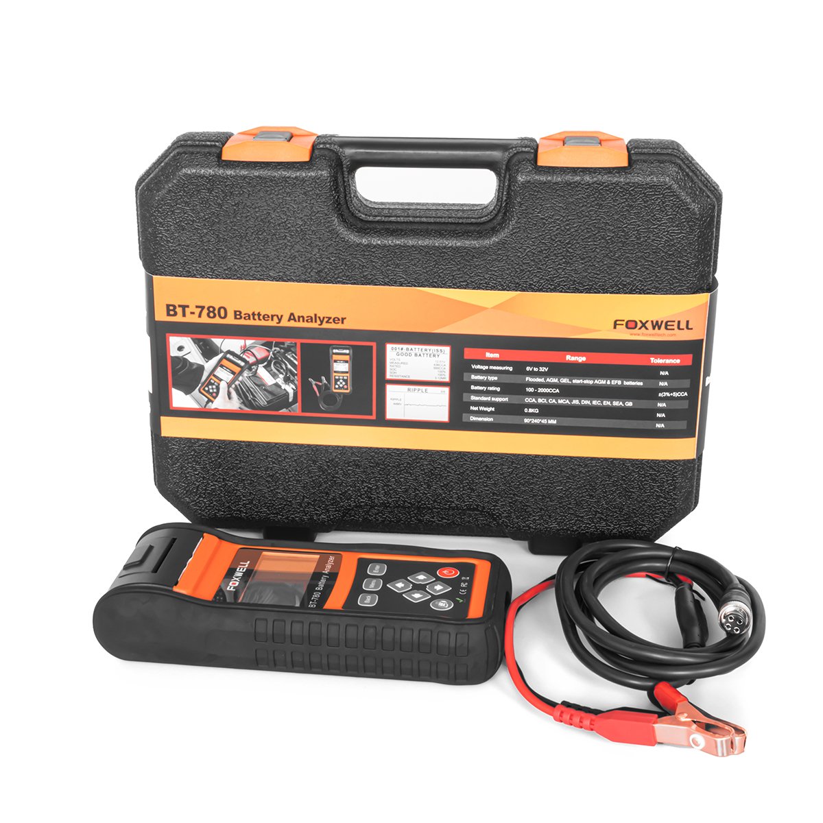FOXWELL BT780 New Arrival 12V 24V Car Battery Load Tester With Printer Multi Language Automotive Diagnostic Battery Test