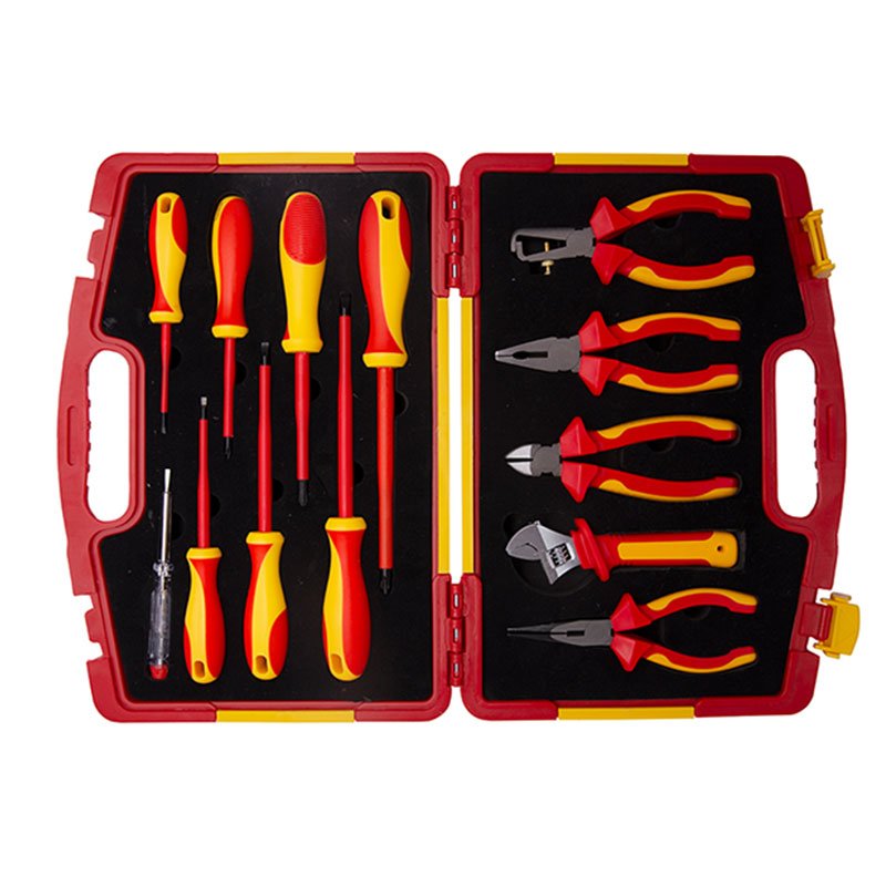 WEDO 13Pcs Insulated Tools Set Wire Stripper 6'' Long Nose Plier Phillips Slotted S2 Magnetic Screwdriver Set