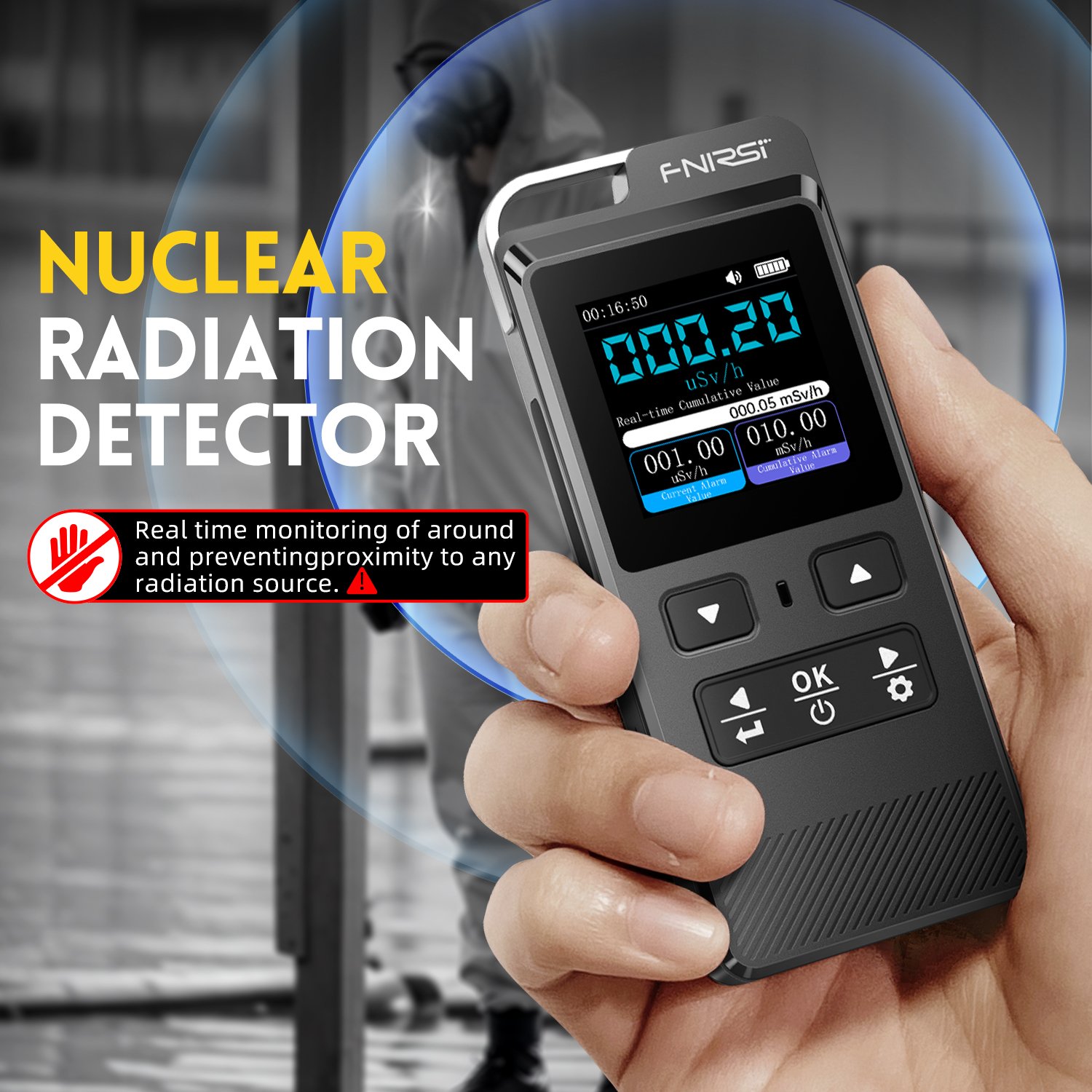 New FNIRSI GC-02 Geiger Counter Nuclear Radiation Detector Personal Dosimeter Xray yray Radioactivity Tester Marble Detector