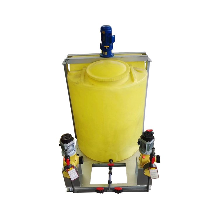 IEPP factory manufacturer sewage treatment chemical dosing neutralization storage tank chlorine acid mixer PAC PAM feed skid