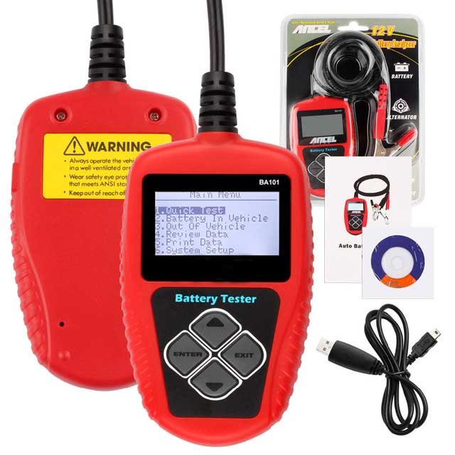BA101 Digital Battery Tester Battery Tester 12V Battery Checker