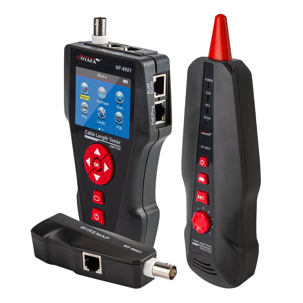 NF-8601 Multi-functional LAN Network Cable Tester for RJ45 11 BNC POE wire tracker with function Noyafa
