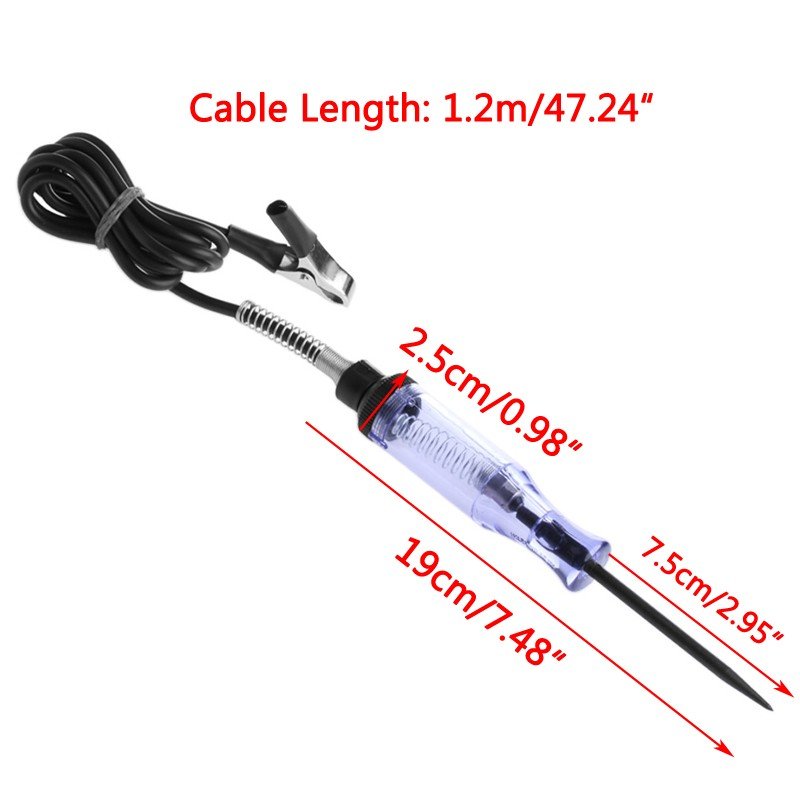 Car Voltage Circuit Tester For 6V-24V DC System Probe Continuity Test vehicle Circuit tester