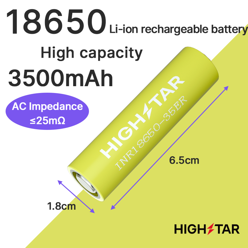HIGHSTAR 18650 2000mAh 3.7V Hearing Aid Battery Tester NCM Replacement Lipo Battery TWS Auricular Submarines 3C Discharge Rate