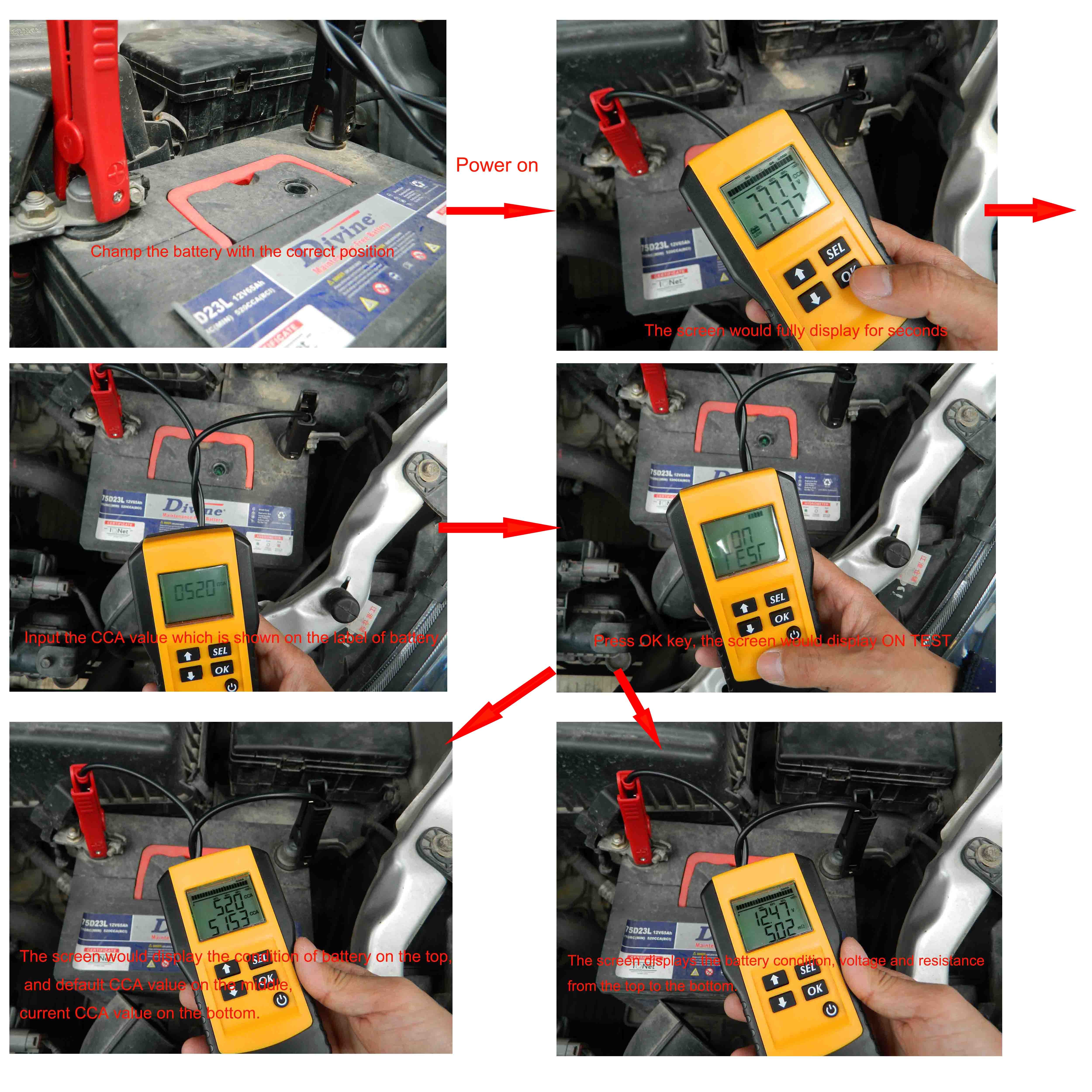 2024 New Item AE300 12V Automotive Battery Tester For All Vehicle
