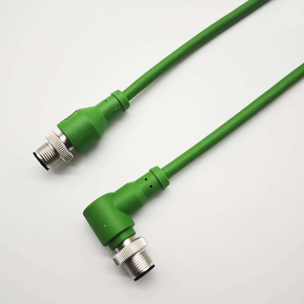 1668247 Series 1668247 M12 Female Right Angle-Pigtail 4 Con Black M12 Cordset for PLC PAC & Dedicated Controllers