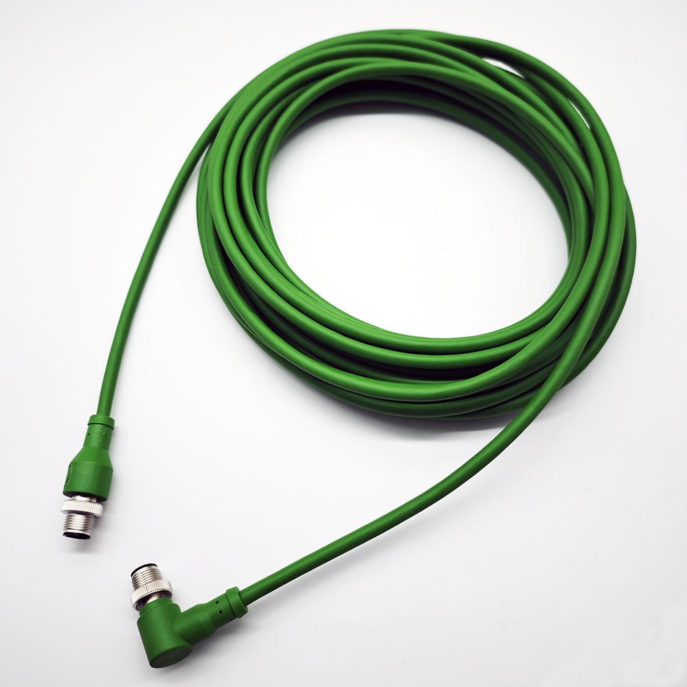 1668247 Series 1668247 M12 Female Right Angle-Pigtail 4 Con Black M12 Cordset for PLC PAC & Dedicated Controllers