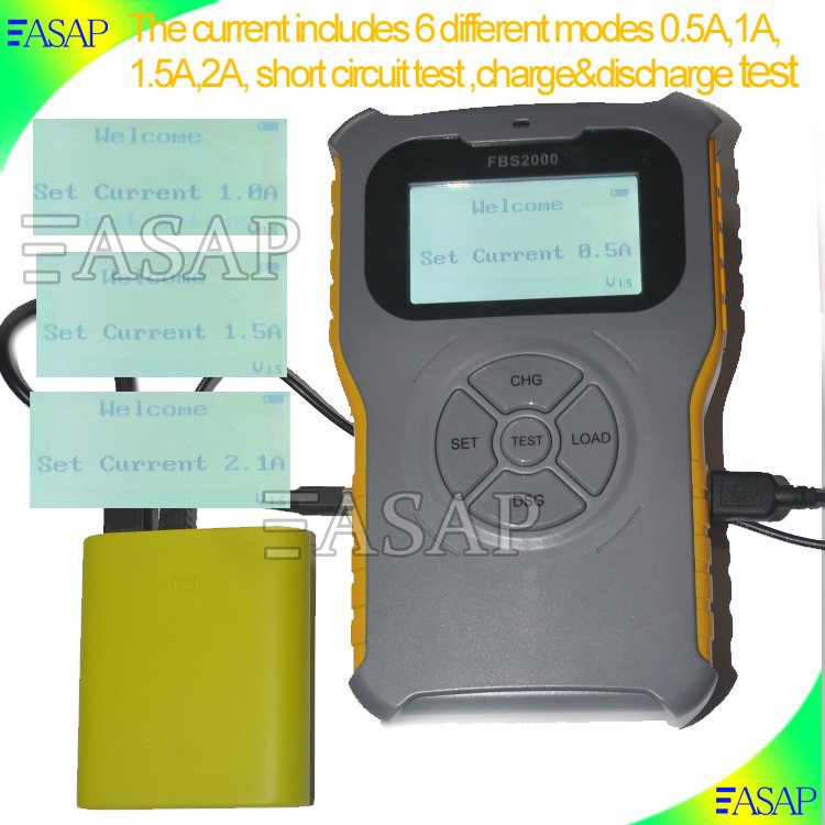 powerbank tester test real capacity, powerbank battery tester, FBS2000