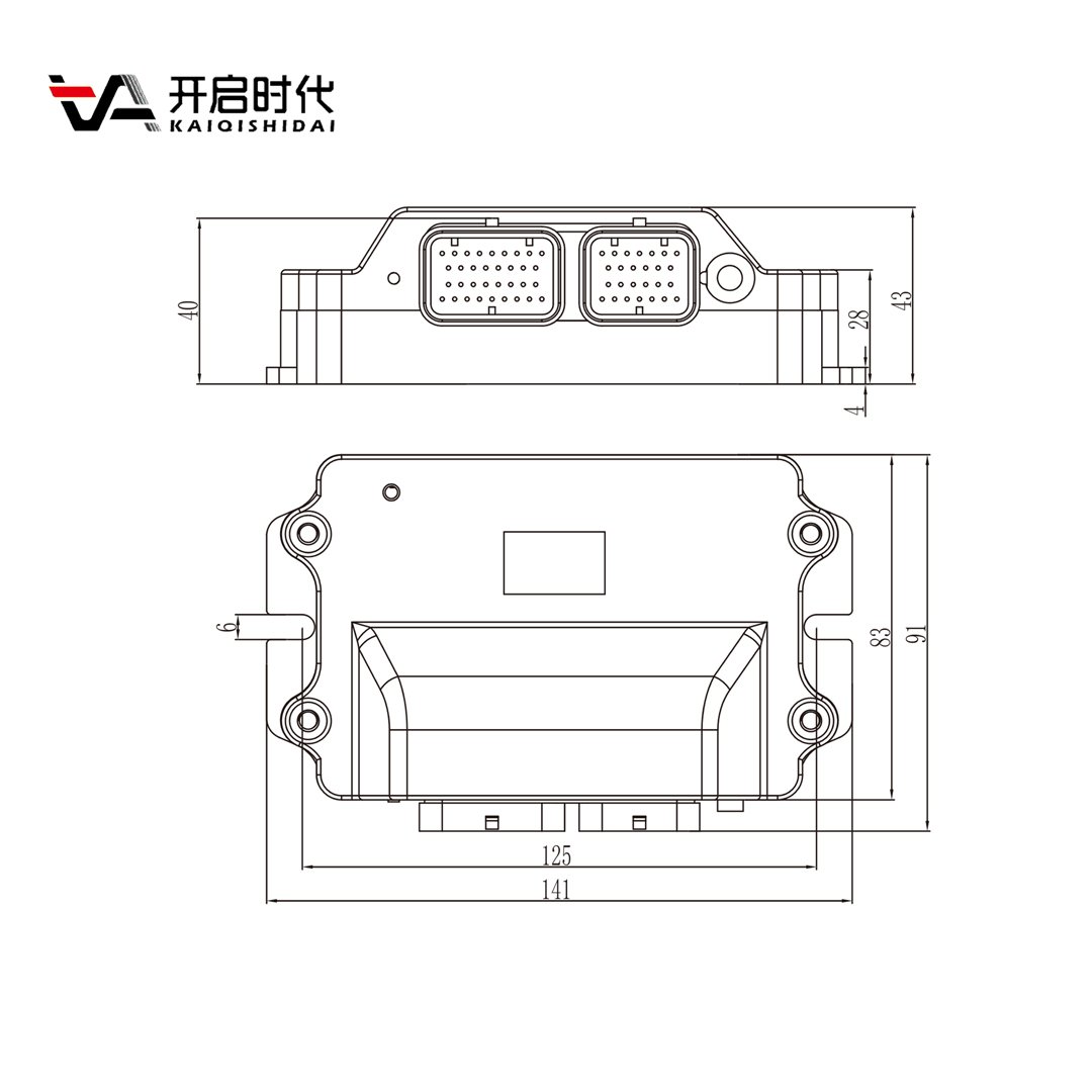 Construction machinery small intelligent controller Waterproof and dustproof modern car controller