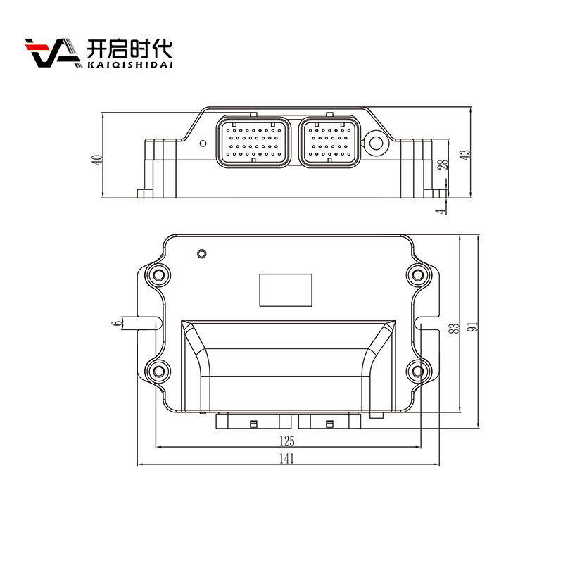 Construction machinery small intelligent controller Waterproof and dustproof modern car controller