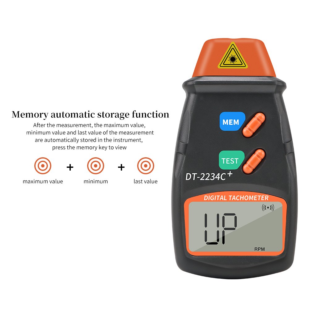 DT-2234C+ LCD Speedometer Digital Tachometer Speed Meter Tester Laser Tachometer Gauge