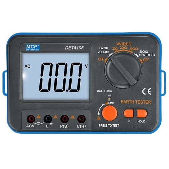 MCP DET4105 DIGITAL EARTH TESTER 2000 ohm 200V 2000 counts
