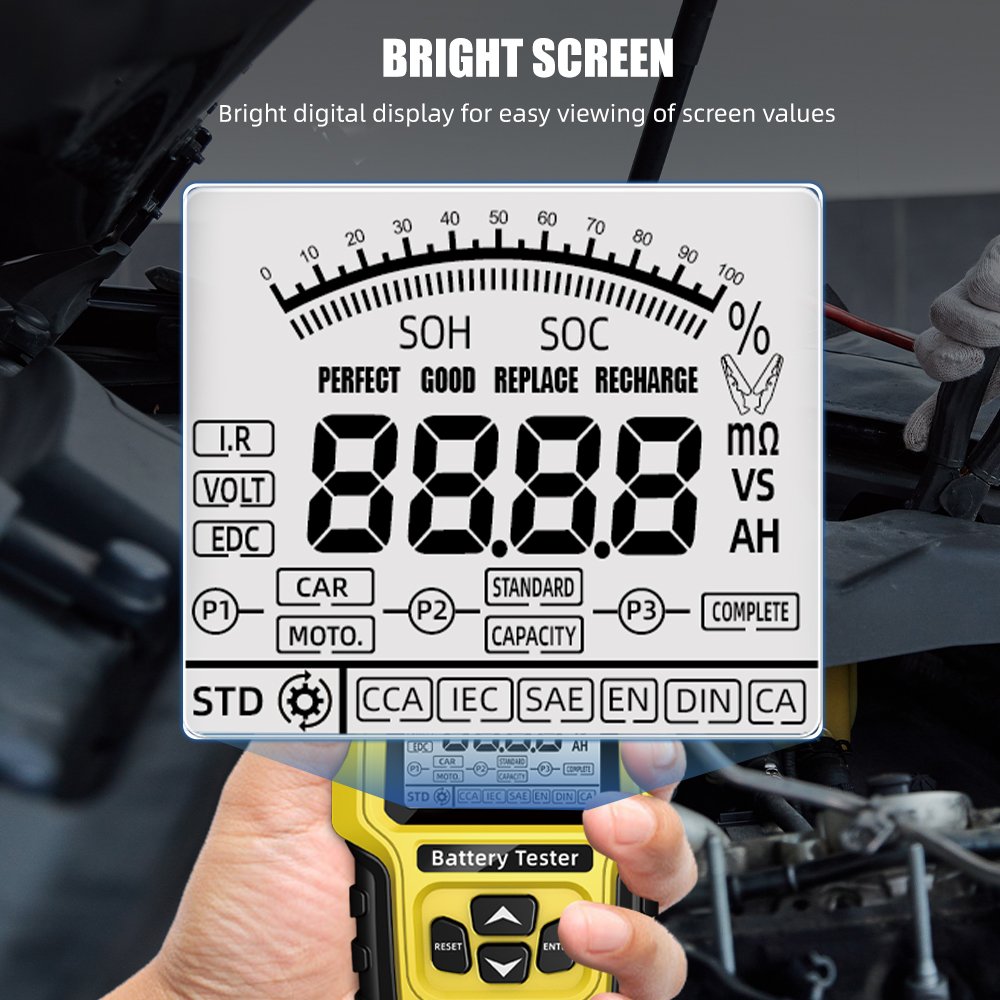 Full Protection Smart Truck Motorcycle car battery teater 12V 24V Universal Automatic lead acid battery analyzer