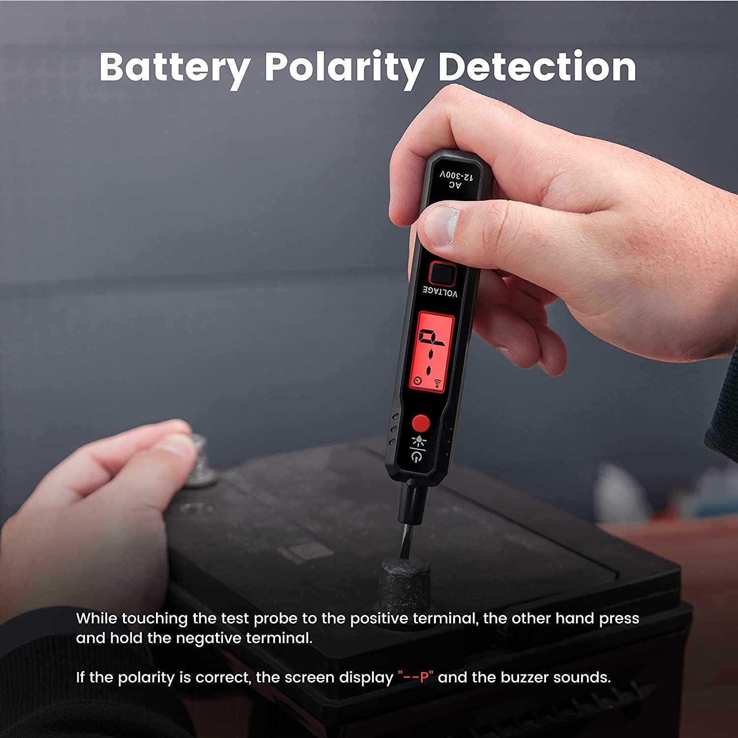 Non-Contact and Contact Voltage Pen with NCV Voltage Tester Pen/12V-300V Null Wire Tester Electrical Tester
