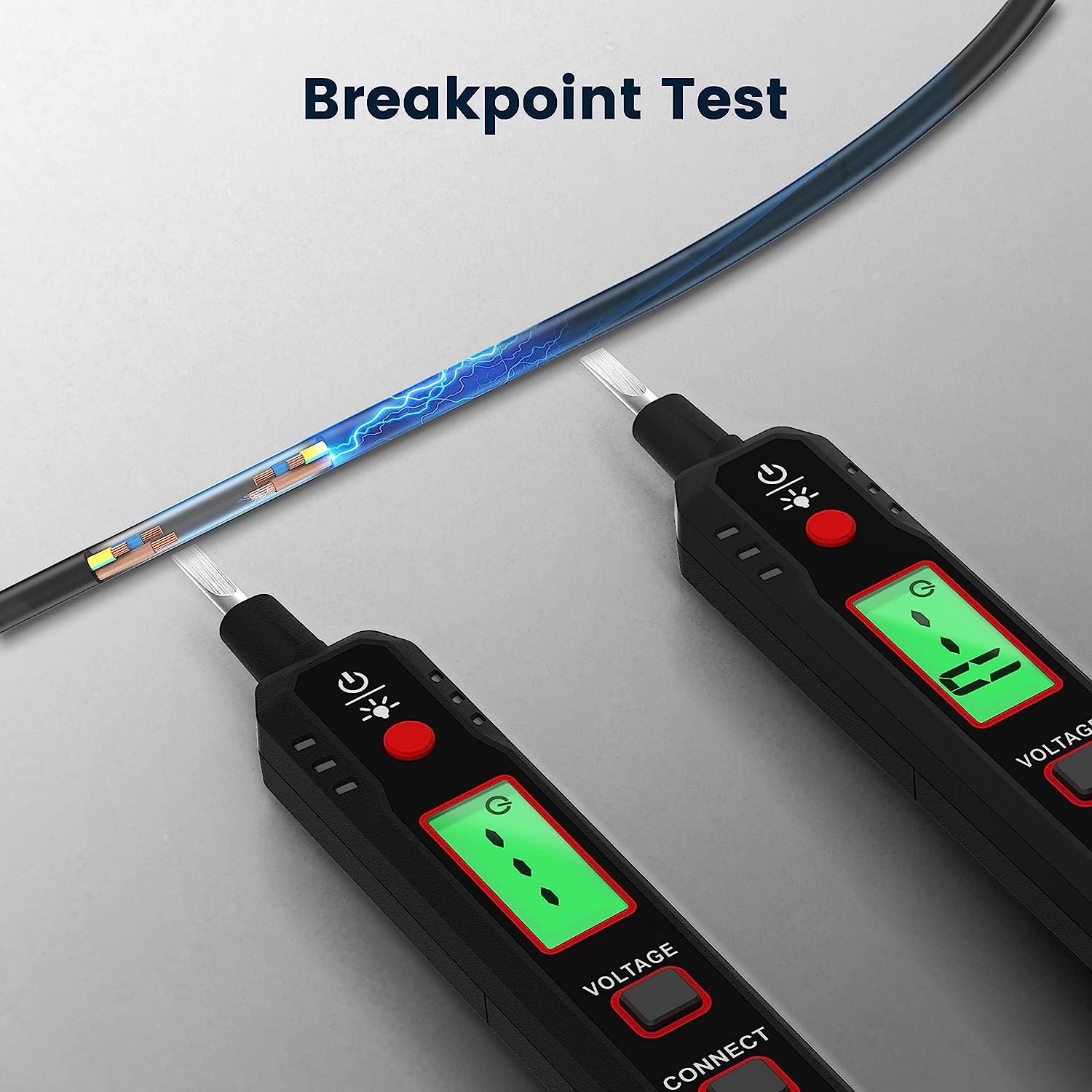 Non-Contact and Contact Voltage Pen with NCV Voltage Tester Pen/12V-300V Null Wire Tester Electrical Tester