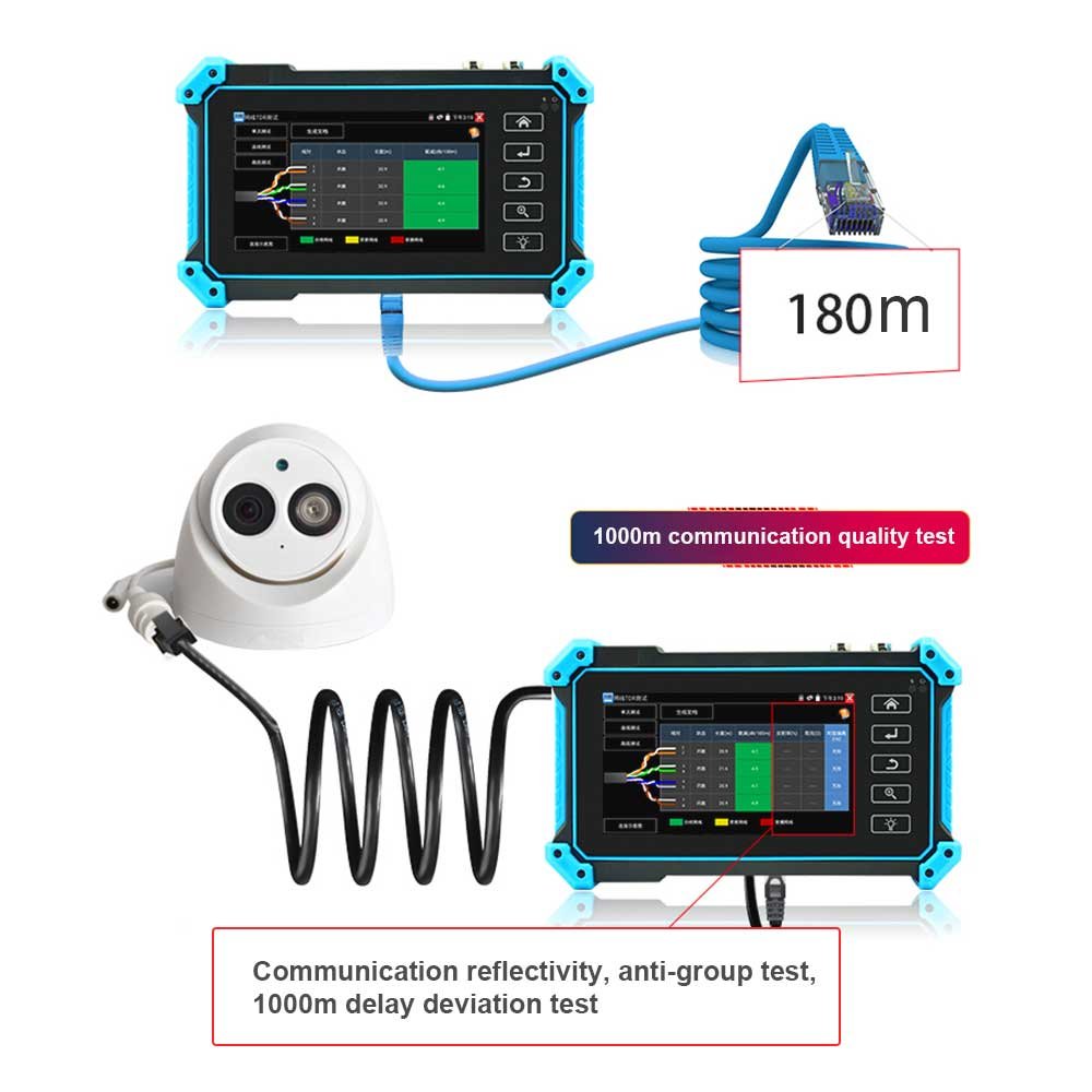 All in one Ip camera test monitor 5 inch IPS touch monitor 4K HD CCTV camera tester