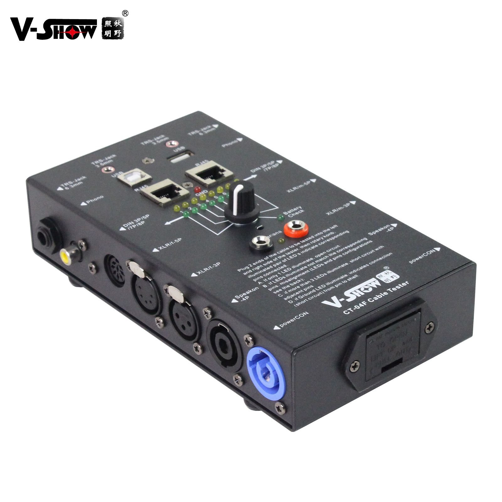 VSHOW CT04 Network Tester Line Gauge Wire Cable Tester not include Battery Powered