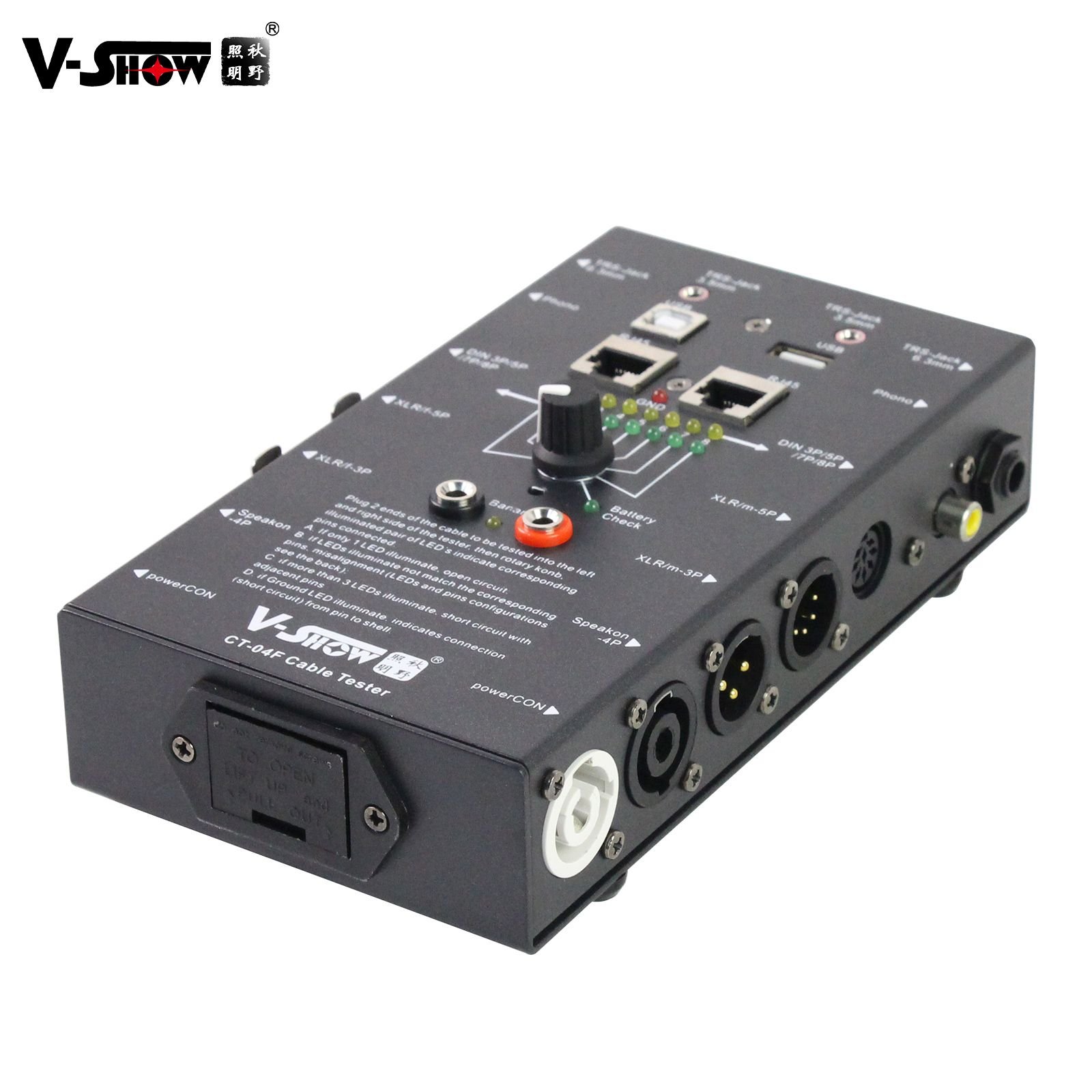VSHOW CT04 Network Tester Line Gauge Wire Cable Tester not include Battery Powered