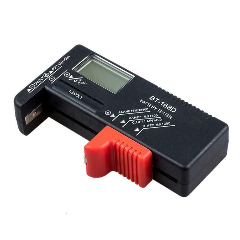 BT-168D Digital Battery Tester 9V/1.5V/AA/AAA Battery Capacity Tester Button Cell Volt Checker Universal Battery BT168D