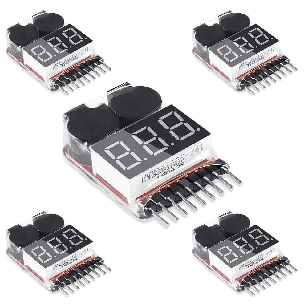 2In1 1-8S Lipo Battery Capacity Tester Rc Low Voltage Buzzer Alarm Battery Monitor Lipo Battery Testerfor 1-8S Lipo