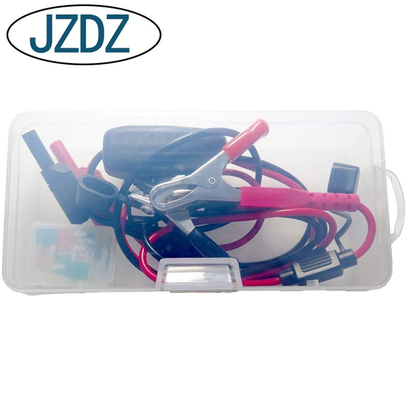 JZDZ J80003 Parasitic Drain Tester with Car Blade Fuses Assortment Kit 6 Colors for Automotive Battery Test