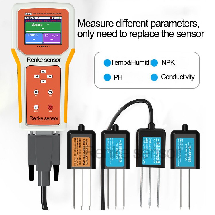 Highly sensitive digital soil nutrient meter portable moisture ec ph soil tester for farming