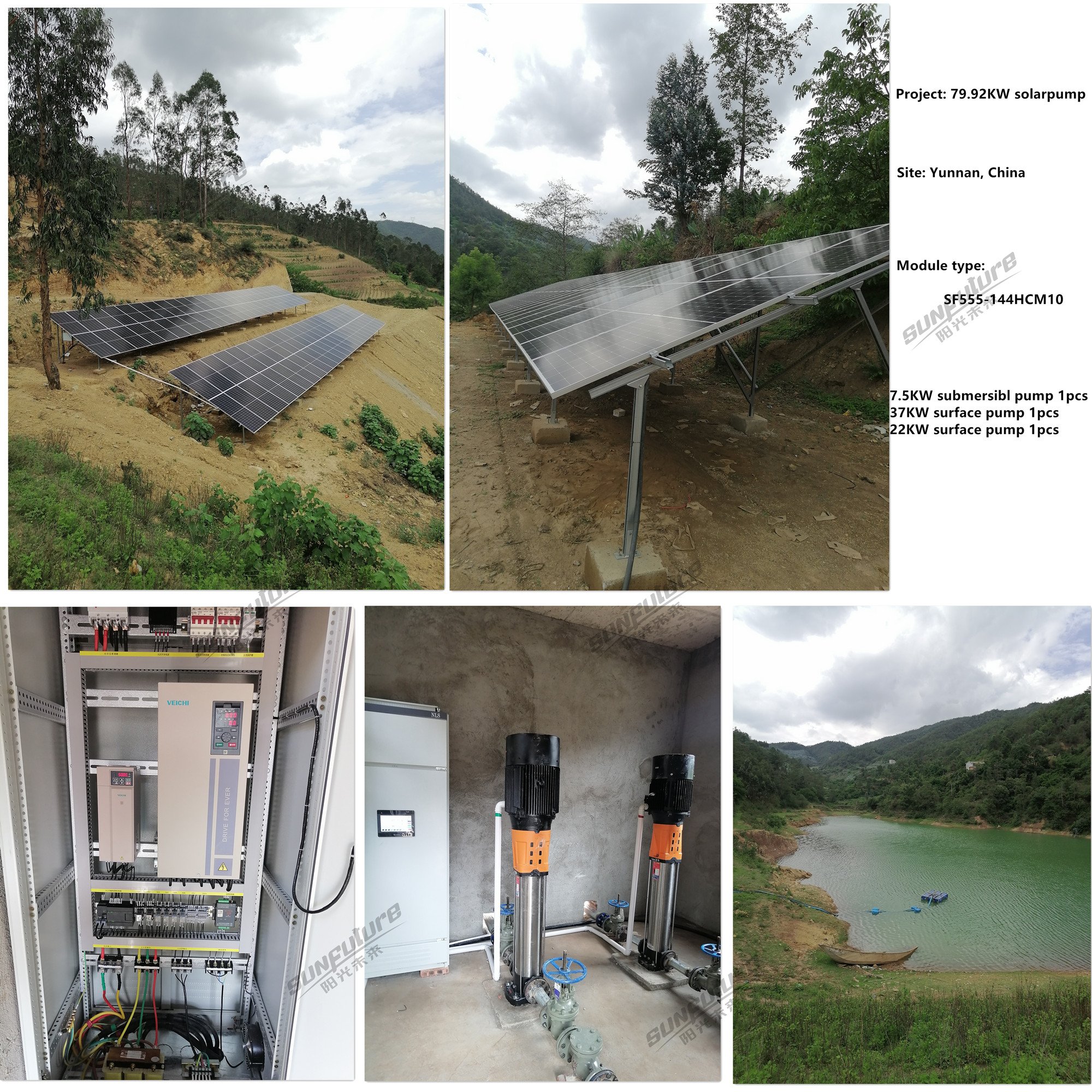 SUNFUTURE 15Kw Pump Control Pcb Automatic Solar Water Pump Controller With Vfd Drive For Motor 3 Phase