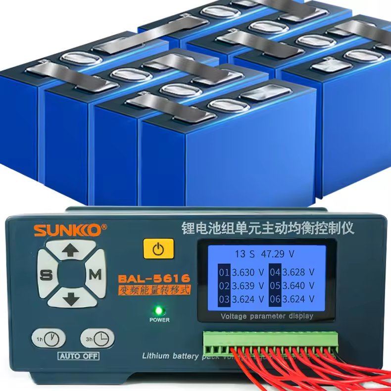 2-16S 16S 24S li ion lifepo4 5A 8A Sunkko BAL-8616 battery balancer equalizer battery repair machine