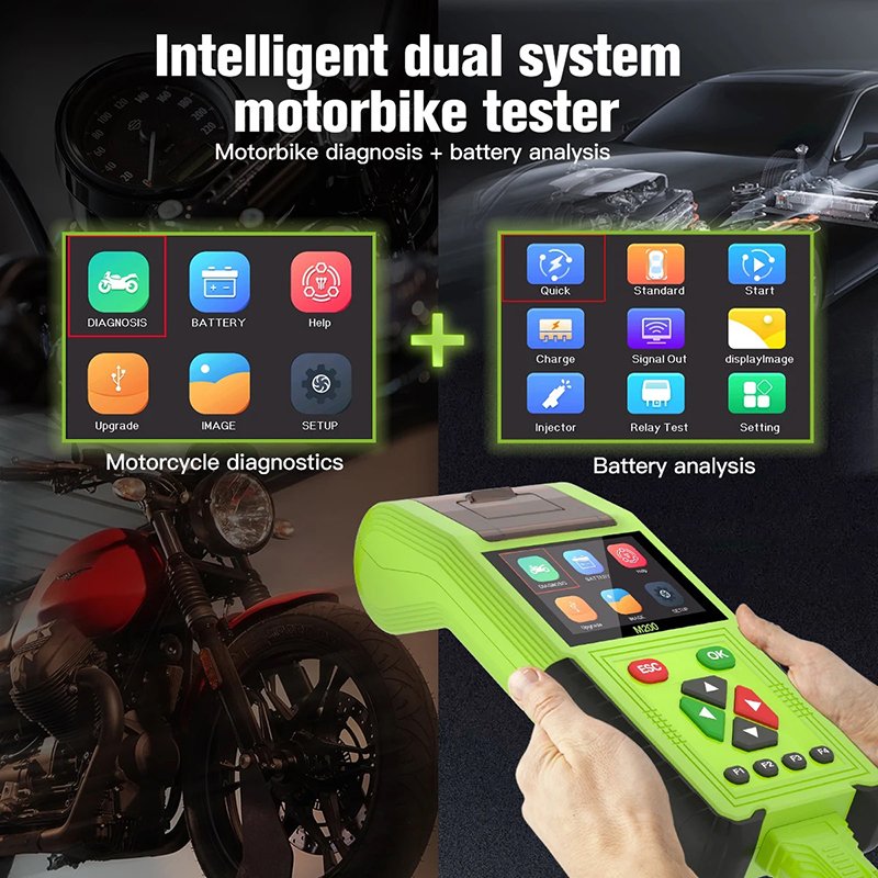 New M200 OBD Version for bmw bike scanner Wifi Upgrade Thermal data printing Handheld ECU Tester motorcycle scanner