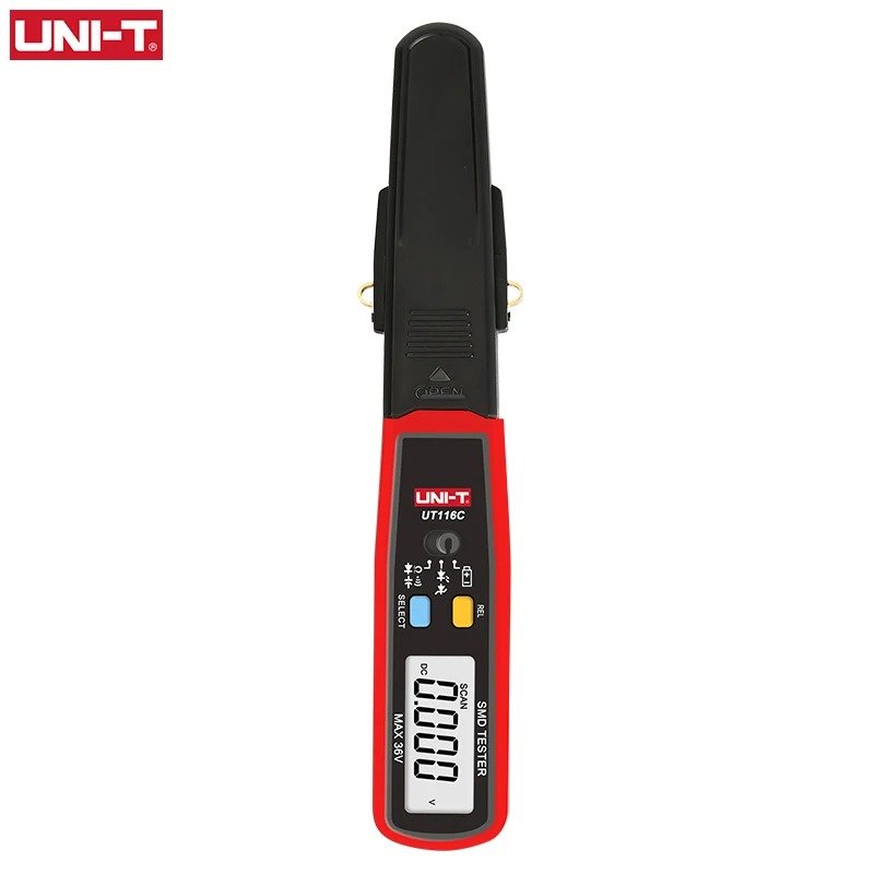 UNI-T UT116A UT116C SMD Tester 36V Voltage Battery Measurement Rotatable Tweezer LED Diode Multimeter Resistor Capacitor Tester