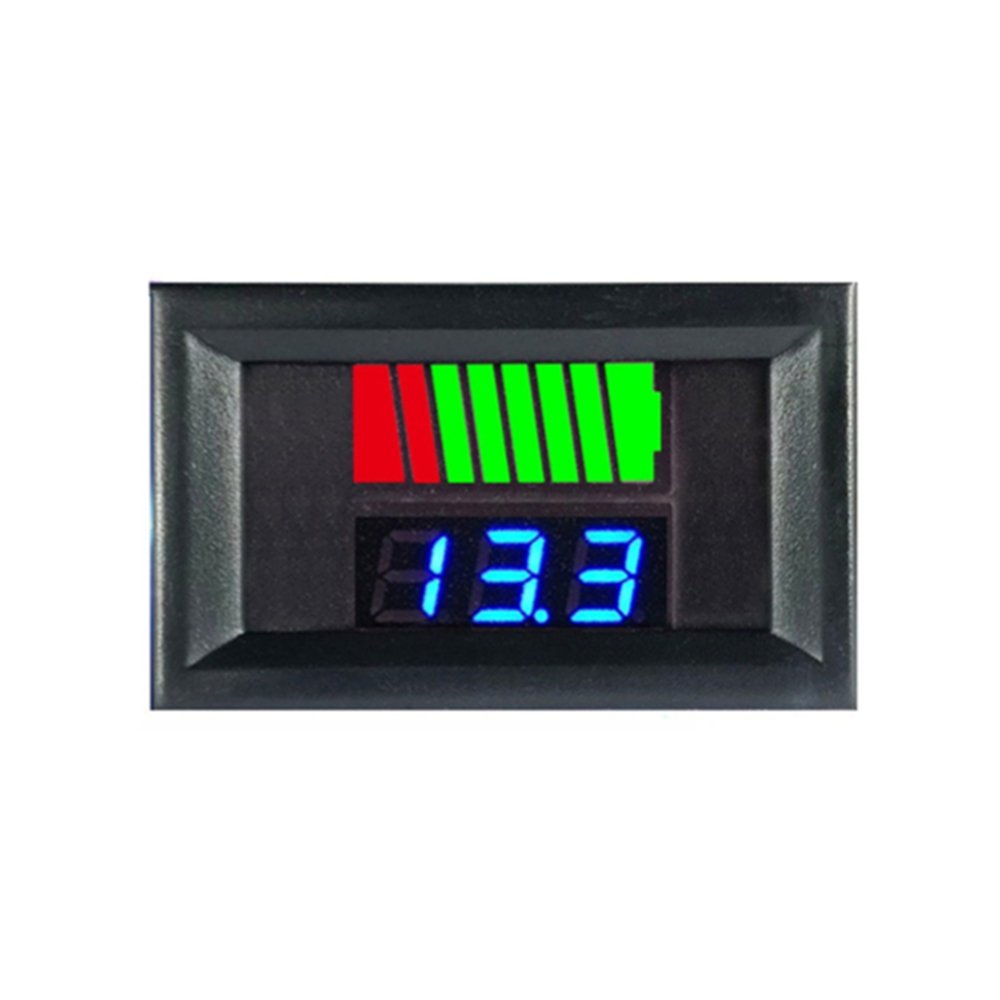 Car Battery Charge Level Indicator 12V 24V 36V 48V 60V 72V Lithium Battery Capacity Meter Tester Display LED Tester Voltmeter