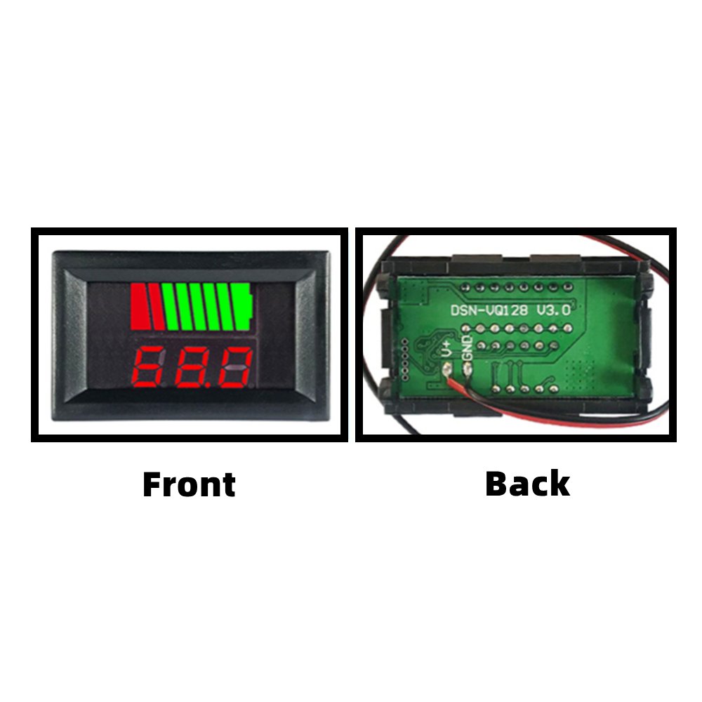 Car Battery Charge Level Indicator 12V 24V 36V 48V 60V 72V Lithium Battery Capacity Meter Tester Display LED Tester Voltmeter