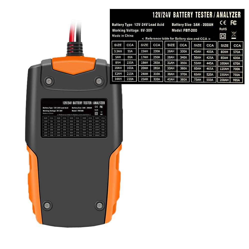 Automotive Battery Tester Digital Lead Acid Tester Battery Portable smart 12V 24Voltage Battery Analyzer