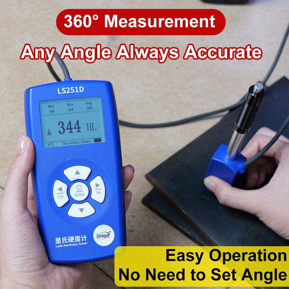 RTS LS251D HRA/HRB/HRC Metal Digital Steel Hardness Tester HLD Portable Durometer Leeb Hardness Tester