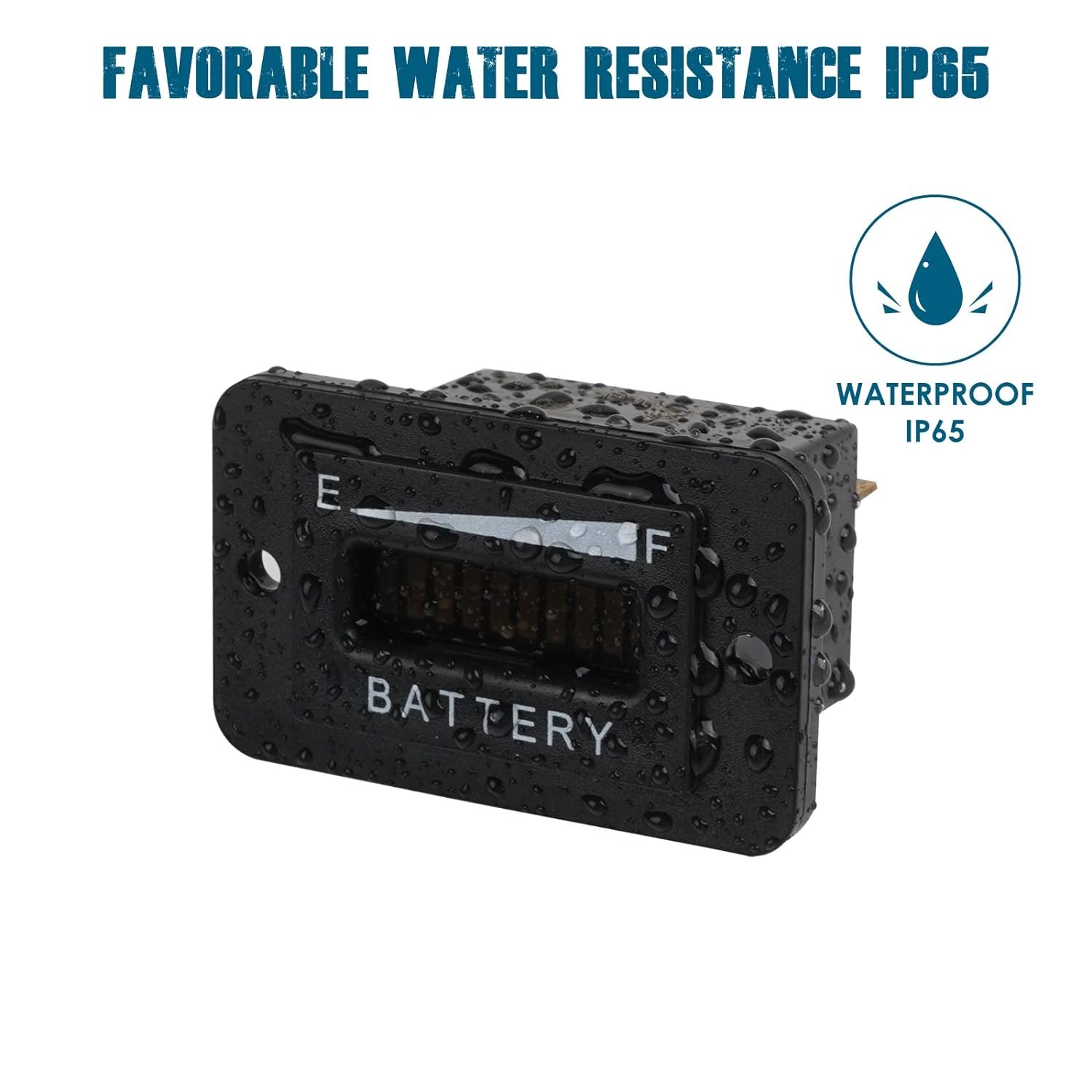 12V/24V 36V 48V 72V LED Battery Power Indicator Battery Charge & Discharge Display Applicable to Lead Acid Battery for Golf Cart