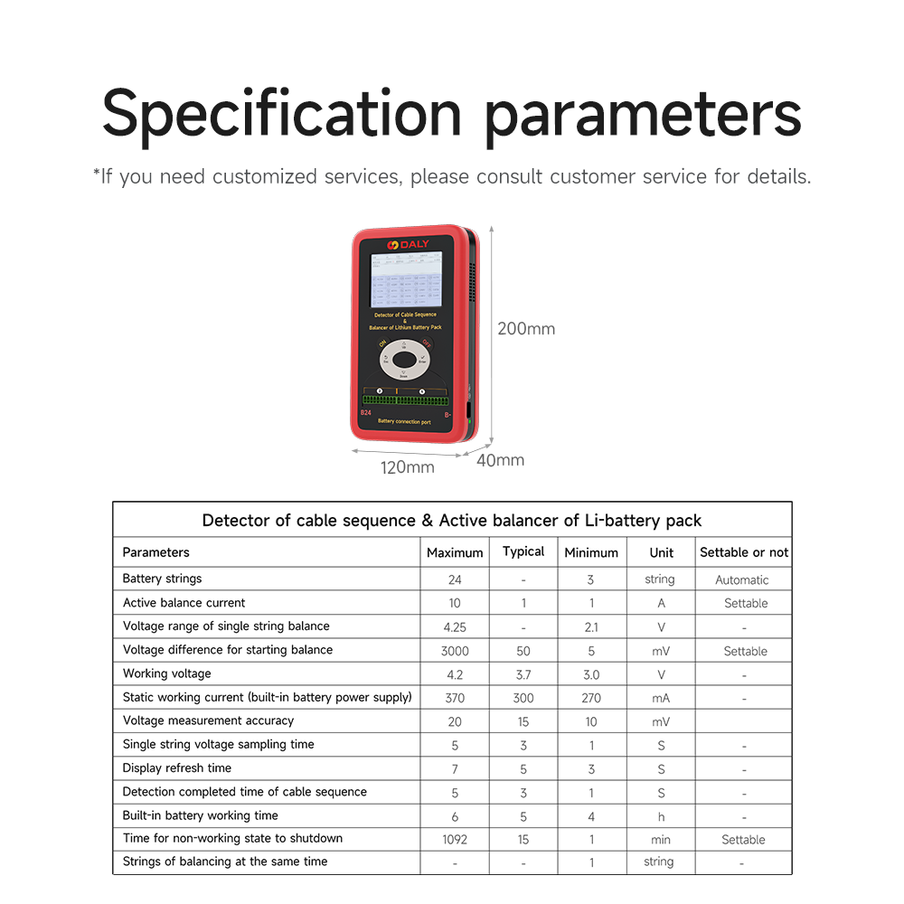 Daly 10A Active Balancer Bms Solar System 18650 Lifepo4 Li-ion Lithium Battery Pack Equalizer 3S-24S Cable Sequence Detector