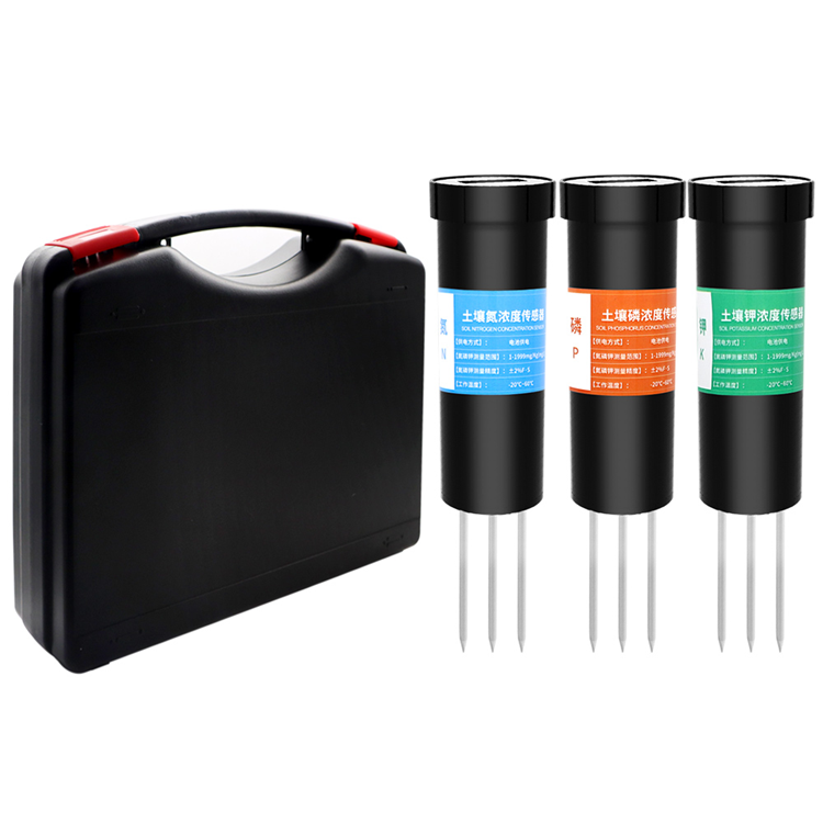 2022 use soil ec tester soil NPK fertility nutrient analyzer meter tester NPK sensor PH sensor AA battery power supply