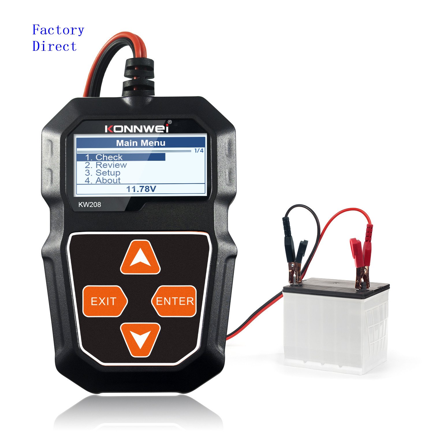 Factory Direct Konnwei KW208 battery test machine 12V Battery Capacity Tester Digital Battery Tester for all cars